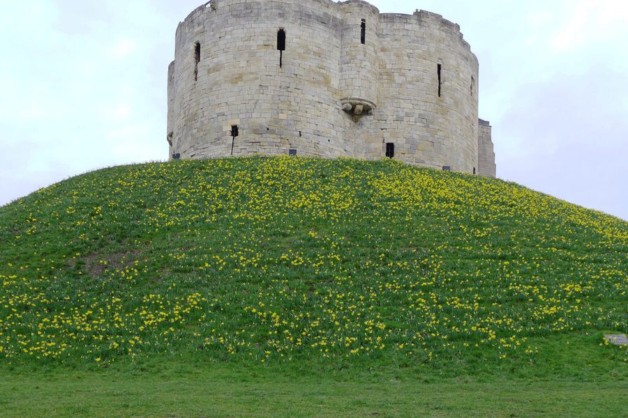 Clifford's Tower seen from Tower Street, York, City centre